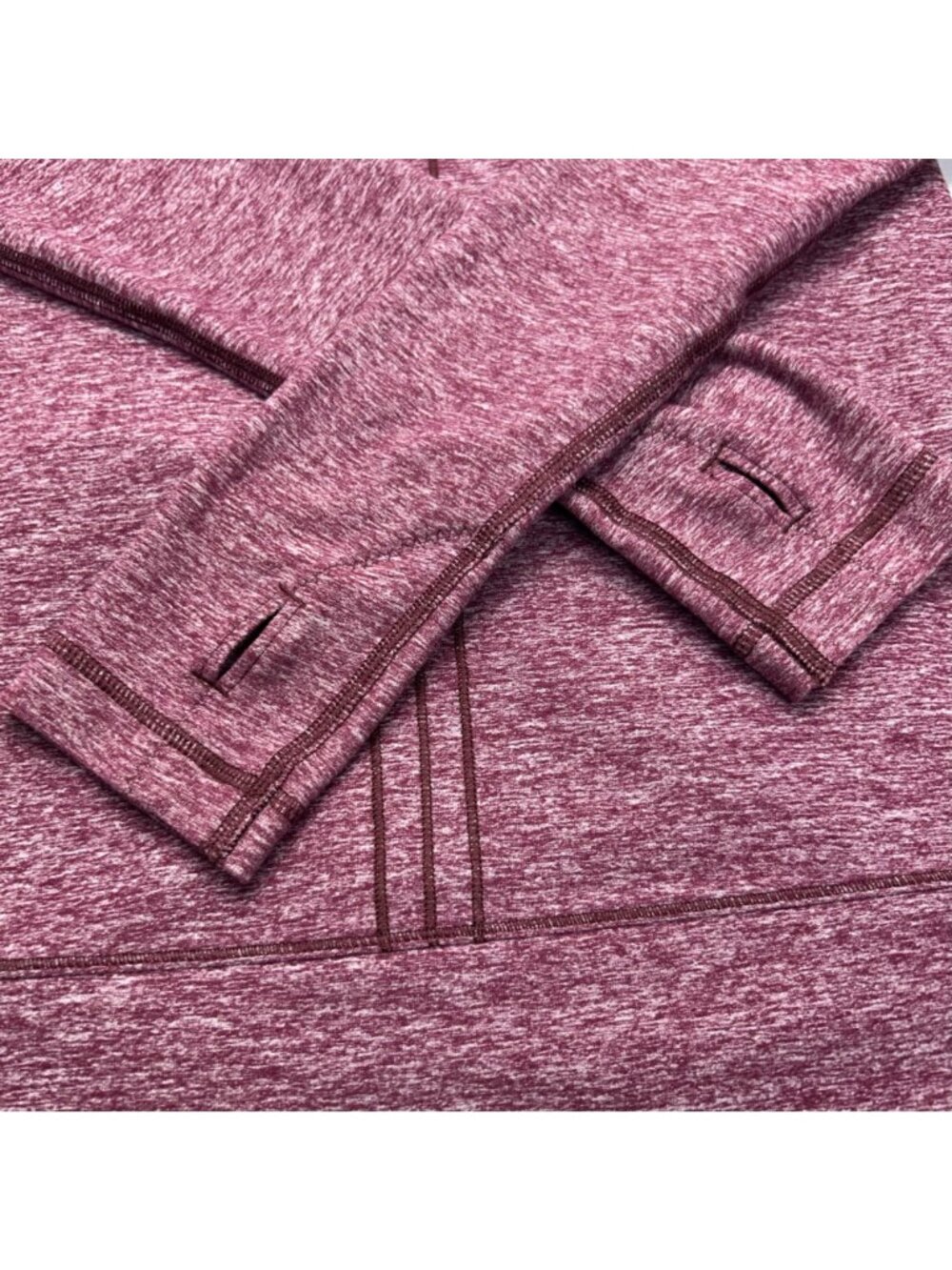 Lululemon Make A Move Long Sleeve Cowl Neck Pullover Heathered Red Grape No Size - Picture 6 of 15